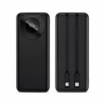 Carregador portátil AGOLD BTE08A 10000 mAh preto, frente e verso